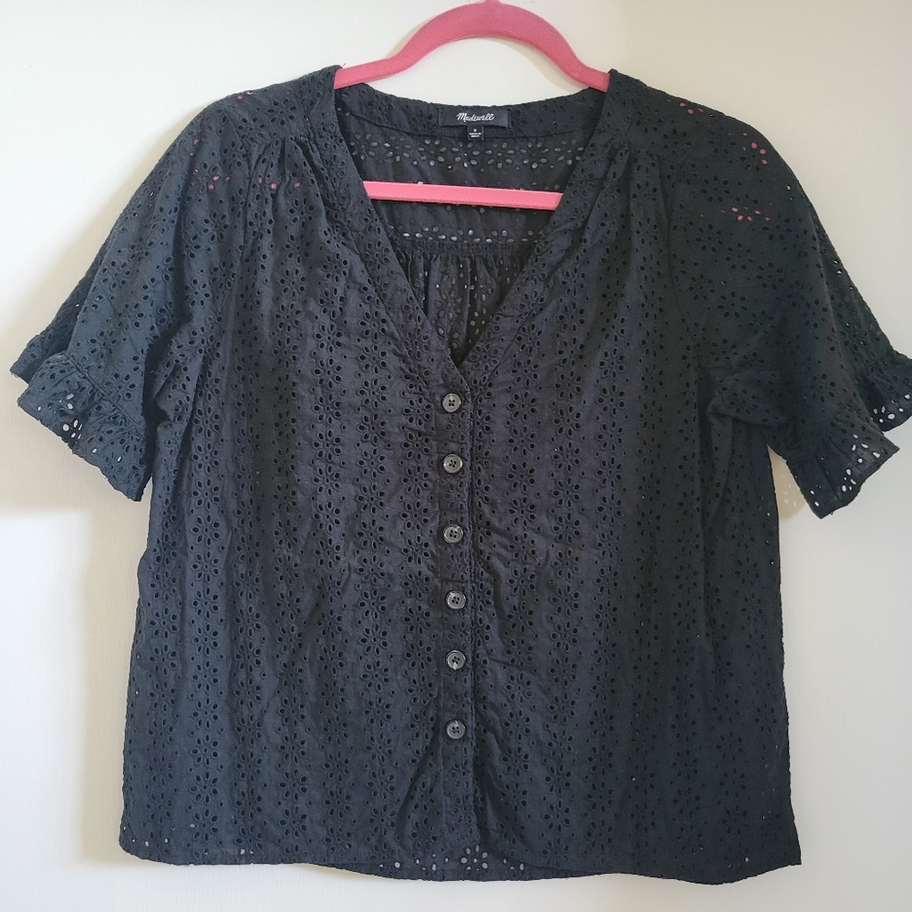 Madewell Eyelet Blouse - Size Small
